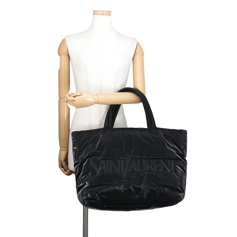 サンローランパリ トートバッグ ワイド パファー ロゴ ショッピングバッグ 756269 SAINT LAURENT PARIS 黒
