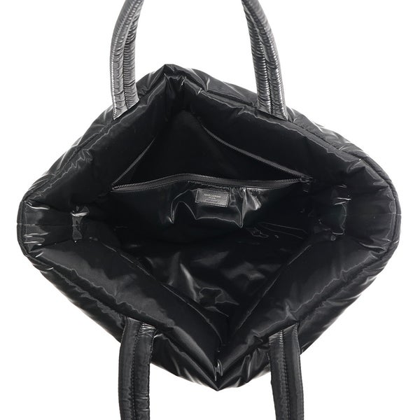 サンローランパリ トートバッグ ワイド パファー ロゴ ショッピングバッグ 756269 SAINT LAURENT PARIS 黒