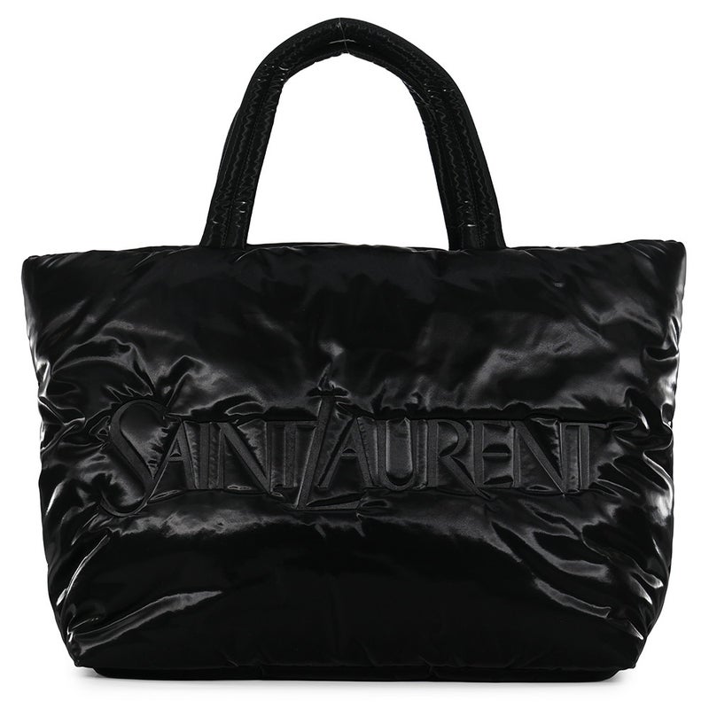 サンローランパリ トートバッグ ワイド パファー ロゴ ショッピングバッグ 756269 SAINT LAURENT PARIS 黒