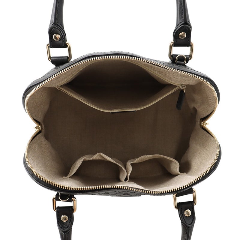 グッチ ハンドバッグ マイクログッチシマ レザー 449663 GUCCI 2wayショルダーバッグ 黒 アウトレット品