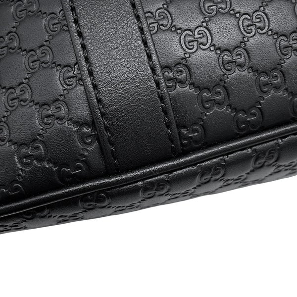 グッチ ハンドバッグ マイクログッチシマ レザー 449663 GUCCI 2wayショルダーバッグ 黒 アウトレット品