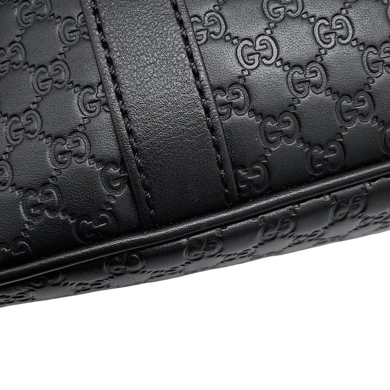 グッチ ハンドバッグ マイクログッチシマ レザー 449663 GUCCI 2wayショルダーバッグ 黒 アウトレット品