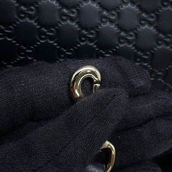 グッチ ハンドバッグ マイクログッチシマ レザー 449663 GUCCI 2wayショルダーバッグ 黒 アウトレット品