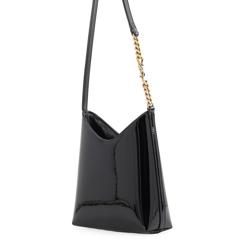 サンローランパリ ワンショルダーバッグ ランデヴー ミニ ホーボーバッグ パテントレザー 773626 SAINT LAURENT PARIS 黒