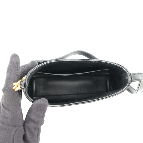 サンローランパリ ワンショルダーバッグ ランデヴー ミニ ホーボーバッグ パテントレザー 773626 SAINT LAURENT PARIS 黒
