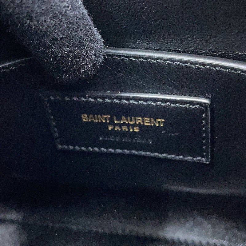 サンローランパリ ワンショルダーバッグ ランデヴー ミニ ホーボーバッグ パテントレザー 773626 SAINT LAURENT PARIS 黒