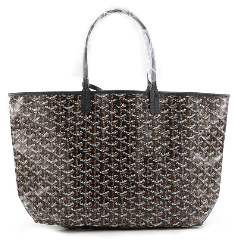 ゴヤール トートバッグ サンルイPM PVC レザー STLCROPMLTY01CL01P GOYARD ポーチ付き 黒 ヘリンボーン