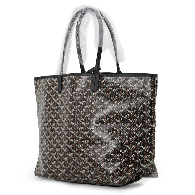 ゴヤール トートバッグ サンルイPM PVC レザー STLCROPMLTY01CL01P GOYARD ポーチ付き 黒 ヘリンボーン