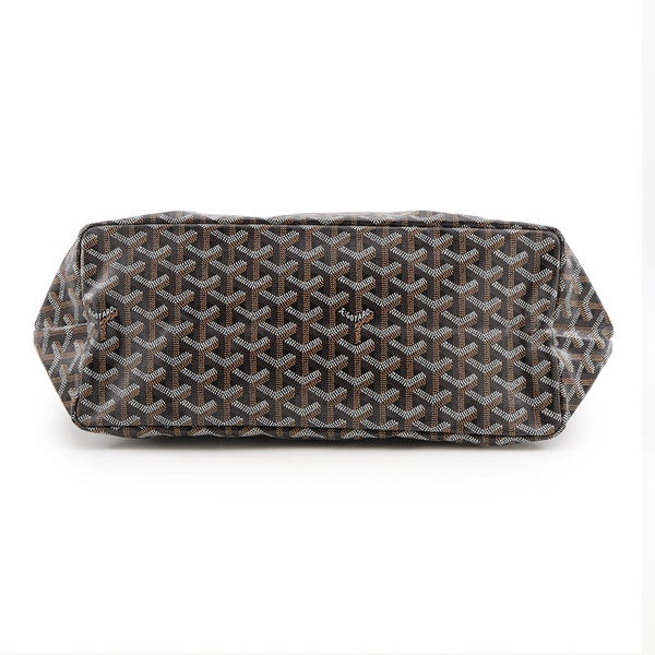 ゴヤール トートバッグ サンルイPM PVC レザー STLCROPMLTY01CL01P GOYARD ポーチ付き 黒 ヘリンボーン