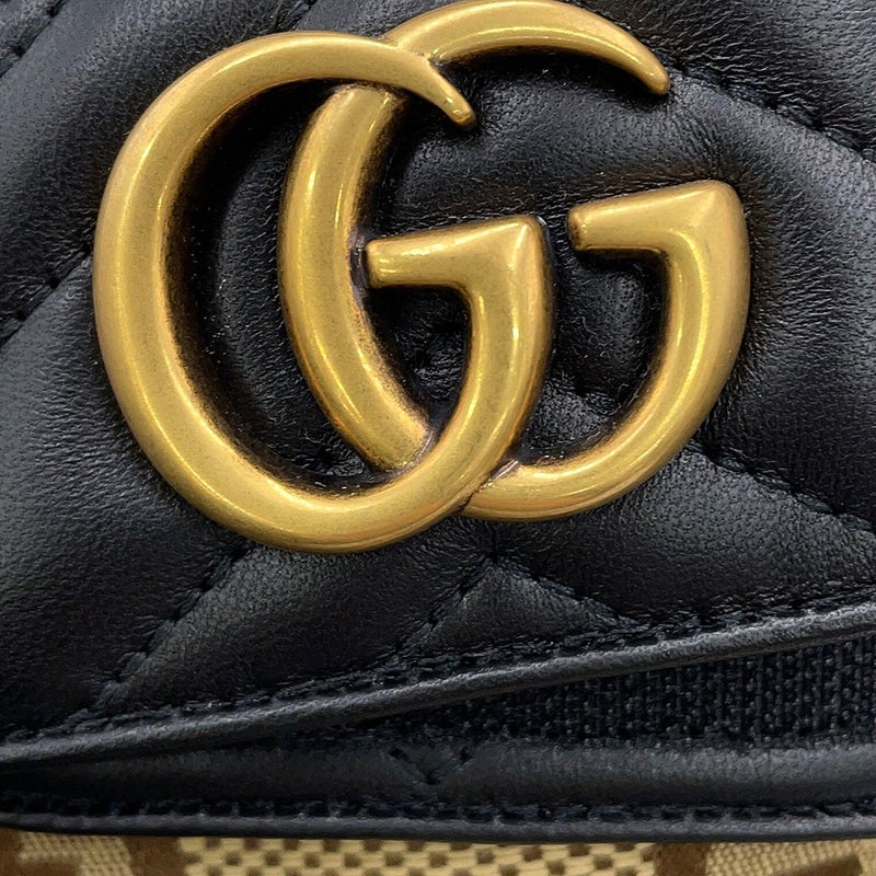 グッチ ブーツ ダブルG ジャンボGG GGキャンバス アンクル レザーレディースサイズ34 719849 GUCCI 靴 黒