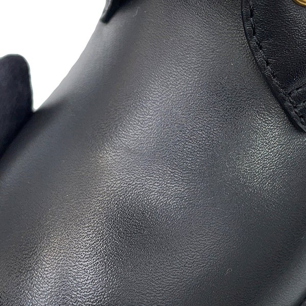 グッチ ブーツ ダブルG ジャンボGG GGキャンバス アンクル レザーレディースサイズ34 719849 GUCCI 靴 黒