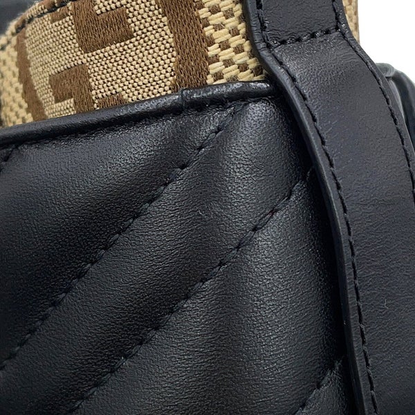 グッチ ブーツ ダブルG ジャンボGG GGキャンバス アンクル レザーレディースサイズ34 719849 GUCCI 靴 黒