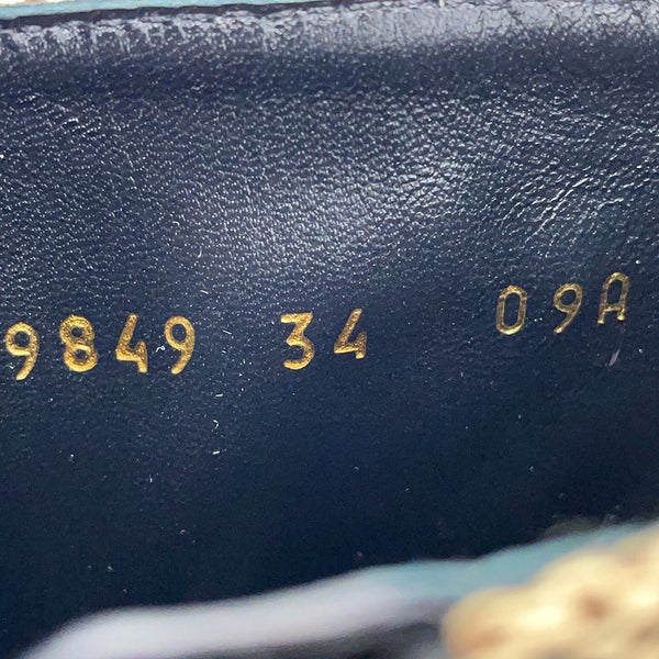 グッチ ブーツ ダブルG ジャンボGG GGキャンバス アンクル レザーレディースサイズ34 719849 GUCCI 靴 黒