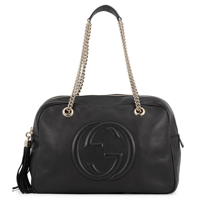 グッチ トートバッグ ソーホー インターロッキングG チェーンショルダーバッグ カーフレザー 353126 GUCCI 黒