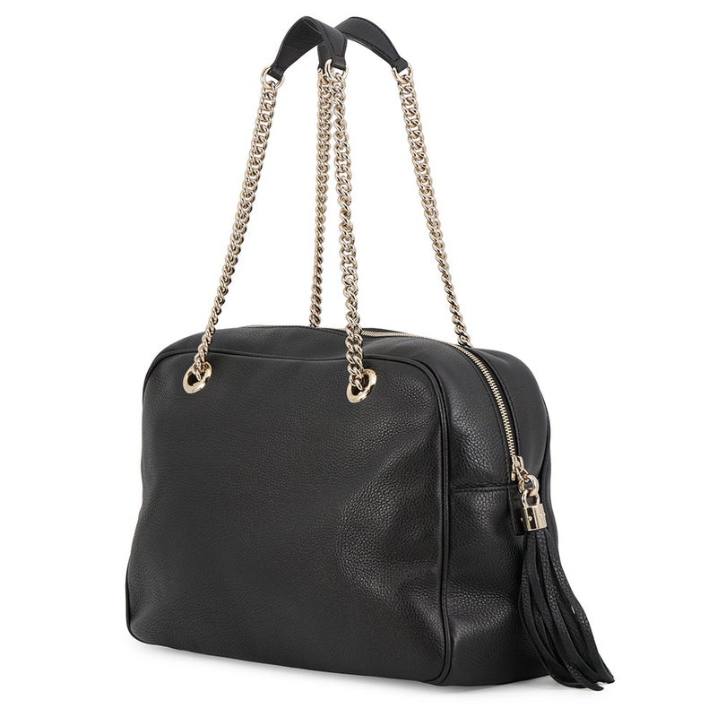 グッチ トートバッグ ソーホー インターロッキングG チェーンショルダーバッグ カーフレザー 353126 GUCCI 黒