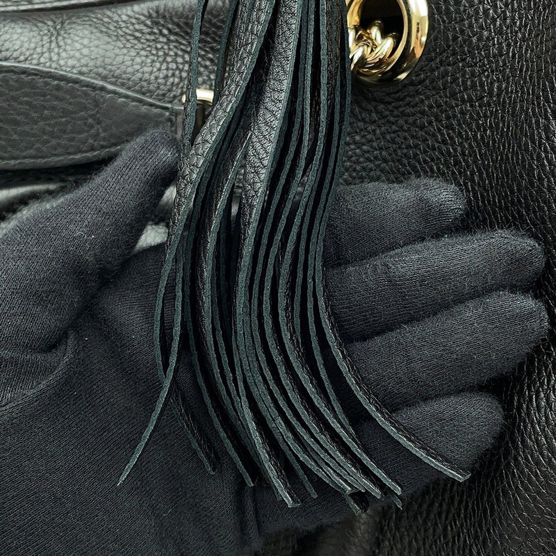 グッチ トートバッグ ソーホー インターロッキングG チェーンショルダーバッグ カーフレザー 353126 GUCCI 黒