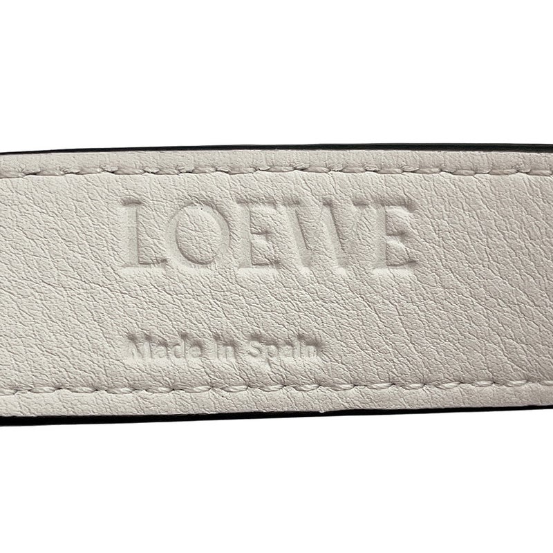 ロエベ ハンドバッグ バスケットバッグ スモール パームリーフ/カーフ A223S93X04 LOEWE カゴバッグ 白
