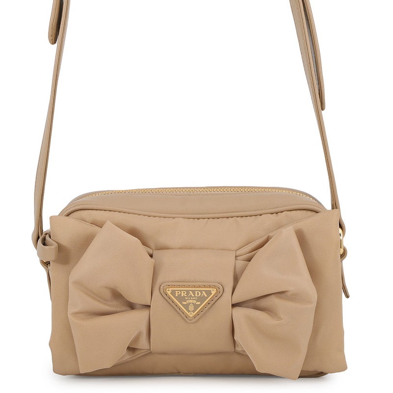 プラダ ショルダーバッグ リボンモチーフ トライアングルロゴ Re-Nylon ナイロン レザー 1BH166 PRADA