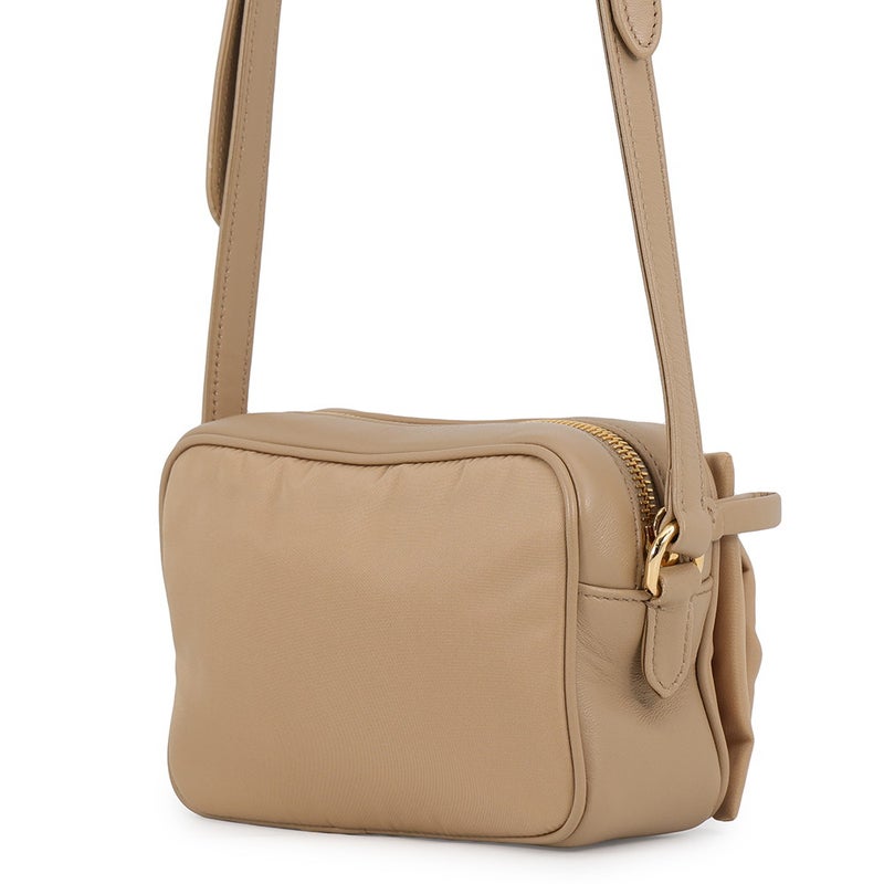プラダ ショルダーバッグ リボンモチーフ トライアングルロゴ Re-Nylon ナイロン レザー 1BH166 PRADA
