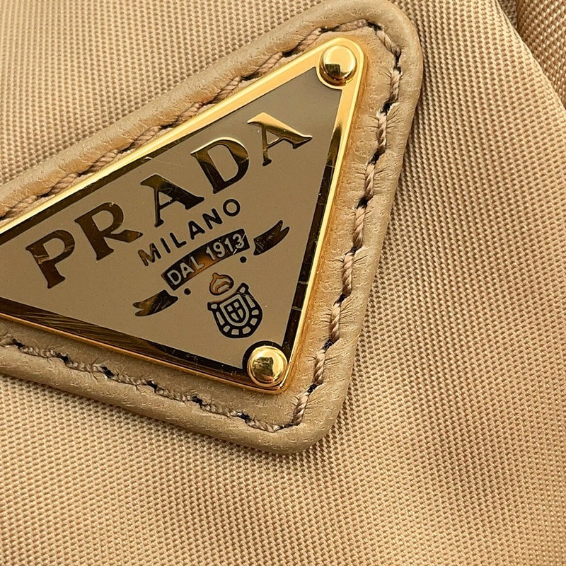 プラダ ショルダーバッグ リボンモチーフ トライアングルロゴ Re-Nylon ナイロン レザー 1BH166 PRADA