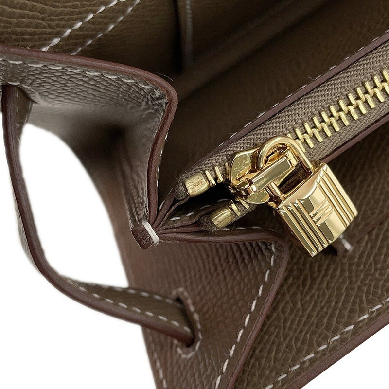 エルメス ケリーウォレット ロング トゥーゴー エトゥープ/ゴールド金具 エプソン G刻印 財布