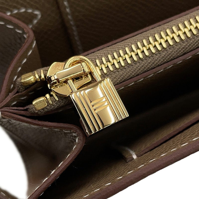 エルメス ケリーウォレット ロング トゥーゴー エトゥープ/ゴールド金具 エプソン G刻印 財布