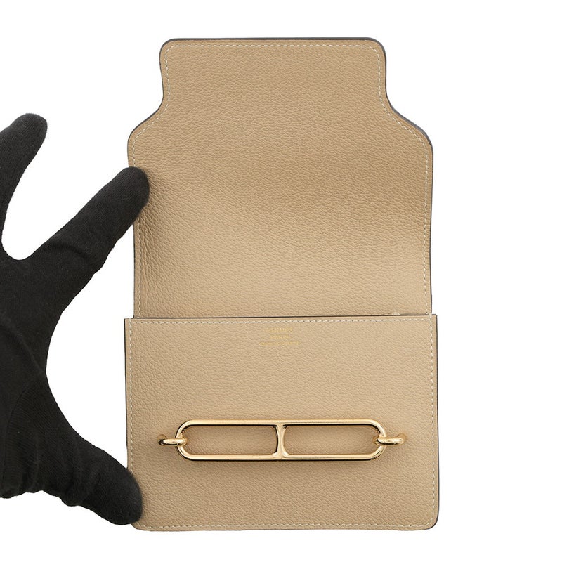 エルメス 財布 ロウリス ルリ スリム トレンチ/ゴールド金具 エバーカラー K刻印