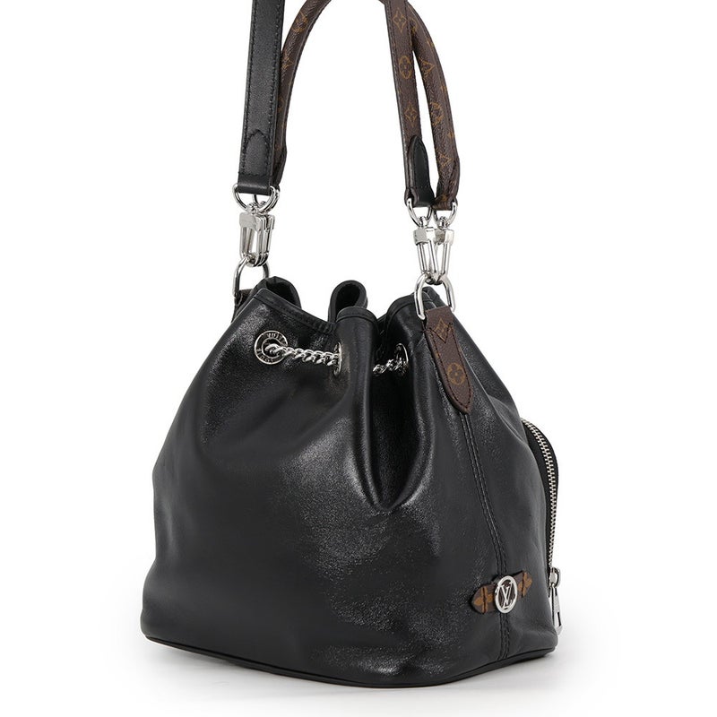 ルイヴィトン ハンドバッグ ラムレザー ノーウェイ・バイブ M14377 LOUIS VUITTON ヴィトン バッグ 2way 黒 ブラック