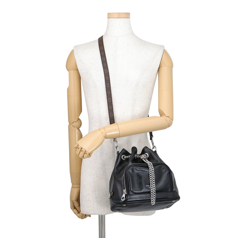 ルイヴィトン ハンドバッグ ラムレザー ノーウェイ・バイブ M14377 LOUIS VUITTON ヴィトン バッグ 2way 黒 ブラック