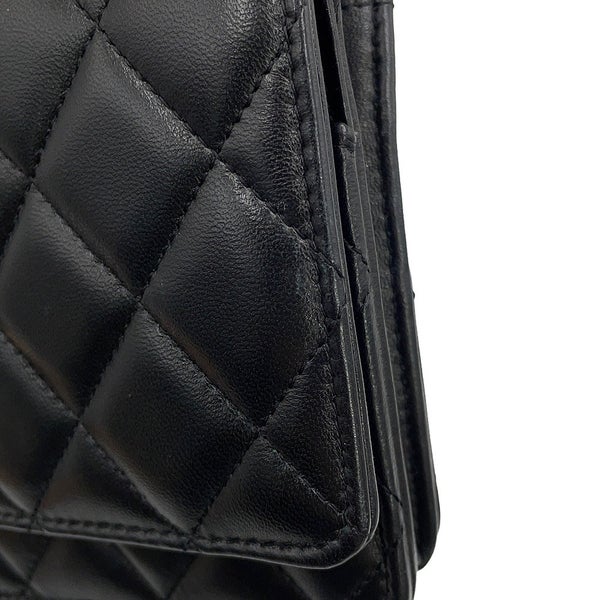 シャネル チェーンウォレット トレンディCC マトラッセ ココマーク ラムスキン AP4184 CHANEL 財布 黒
