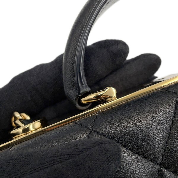 シャネル チェーンウォレット トレンディCC マトラッセ ココマーク ラムスキン AP4184 CHANEL 財布 黒