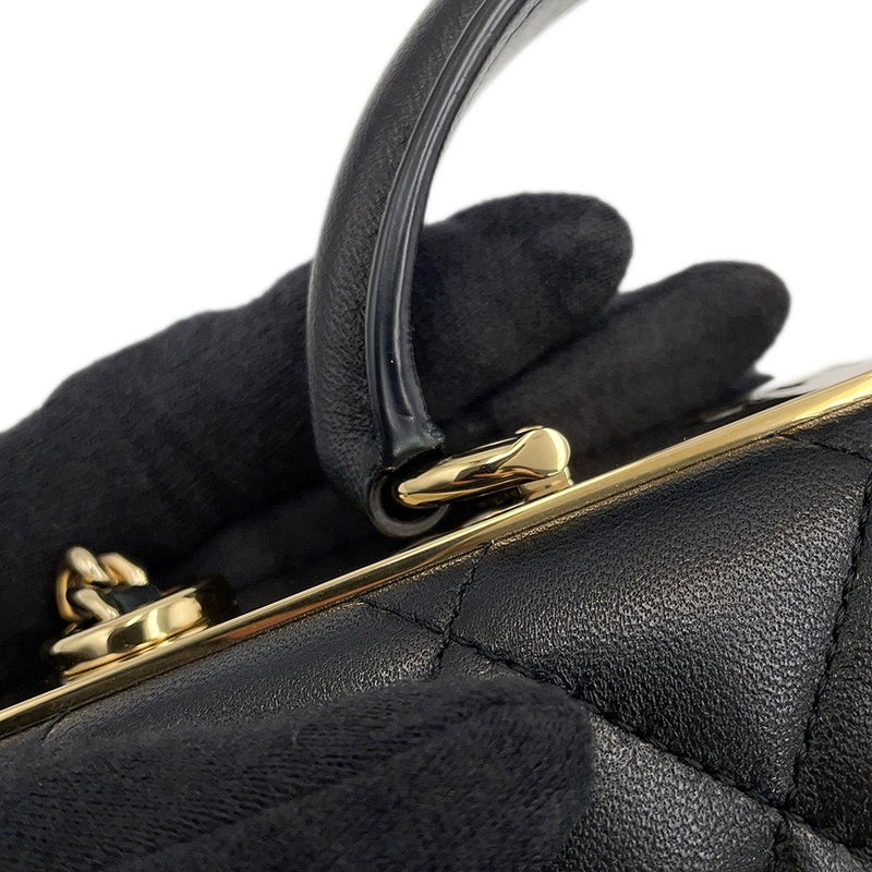 シャネル チェーンウォレット トレンディCC マトラッセ ココマーク ラムスキン AP4184 CHANEL 財布 黒