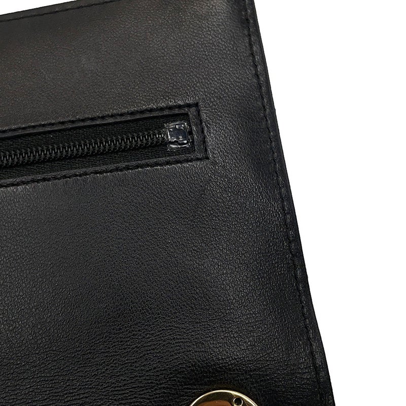 シャネル チェーンウォレット トレンディCC マトラッセ ココマーク ラムスキン AP4184 CHANEL 財布 黒