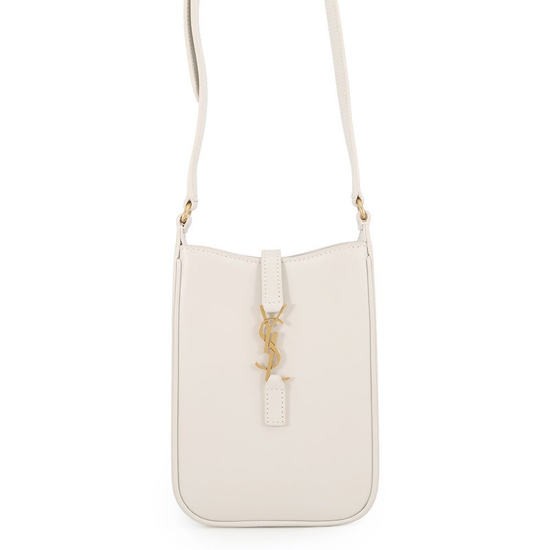 サンローランパリ ショルダーバッグ LE 5 A 7 ミニ バーティカル カーフレザー 735214 SAINT LAURENT PARIS 白