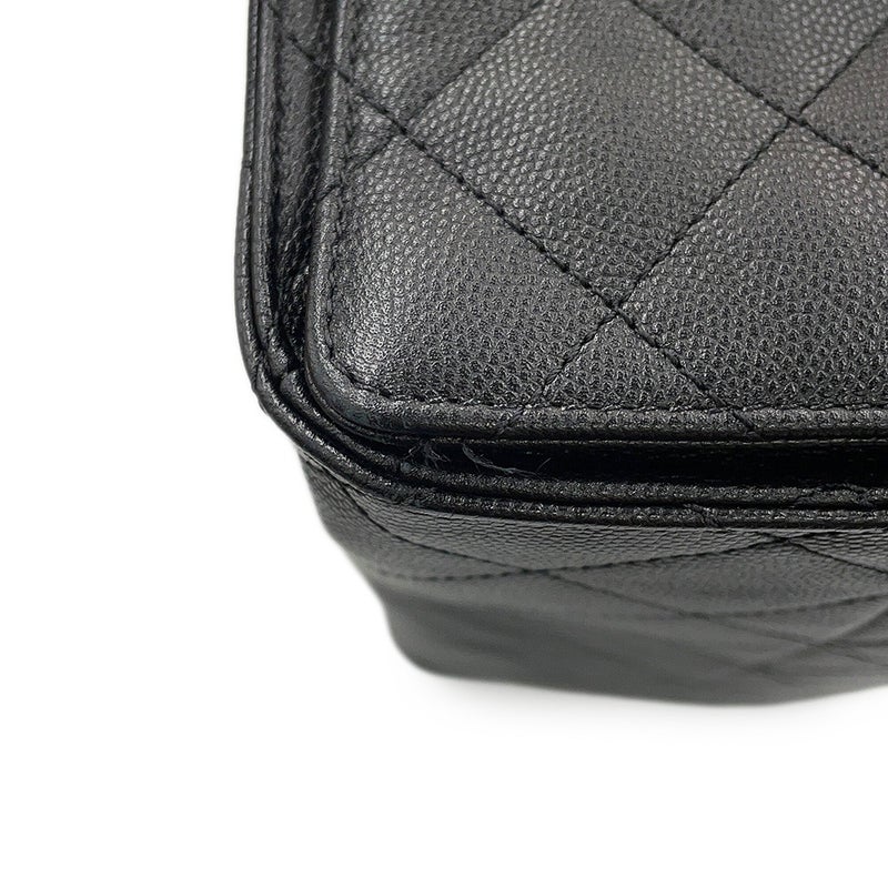 シャネル チェーンショルダーバッグ CHANEL25 ミディアム ココマーク マトラッセ キャビアスキン AS5311 CHANEL 黒