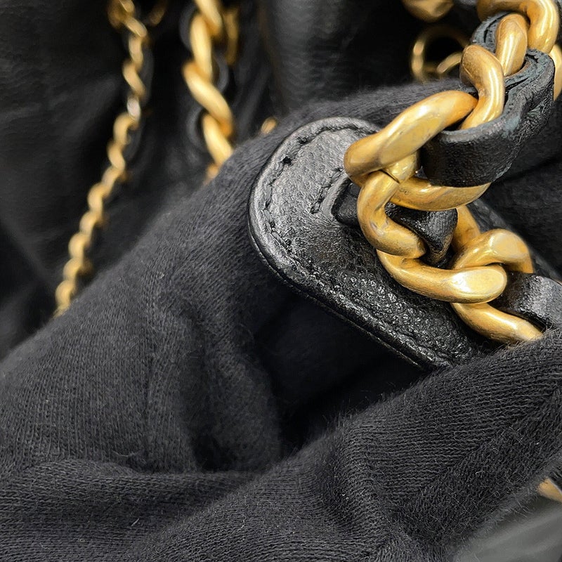 シャネル チェーンショルダーバッグ CHANEL25 ミディアム ココマーク マトラッセ キャビアスキン AS5311 CHANEL 黒