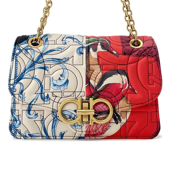 サルヴァトーレ・フェラガモ チェーンショルダーバッグ ガンチーニ ナイロン 21H454 Ferragamo