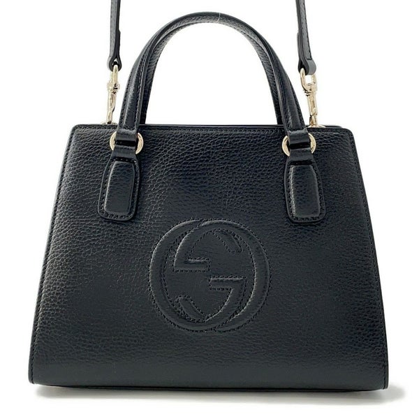 グッチ ハンドバッグ ソーホー インターロッキングG レザー 607722 GUCCI ショルダーバッグ 黒 アウトレット品