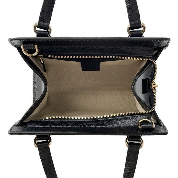 グッチ ハンドバッグ ソーホー インターロッキングG レザー 607722 GUCCI ショルダーバッグ 黒 アウトレット品