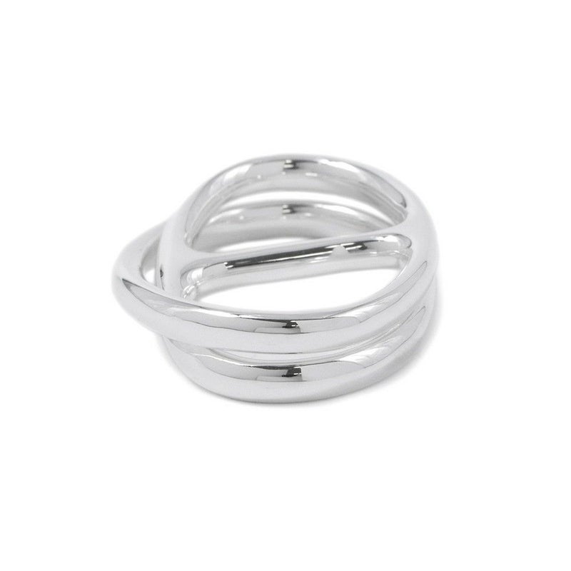 エルメス リング シェーヌダンクル パンク ダブルリング SV925シルバー リングサイズ50 HERMES 指輪 ダブル フィンガー
