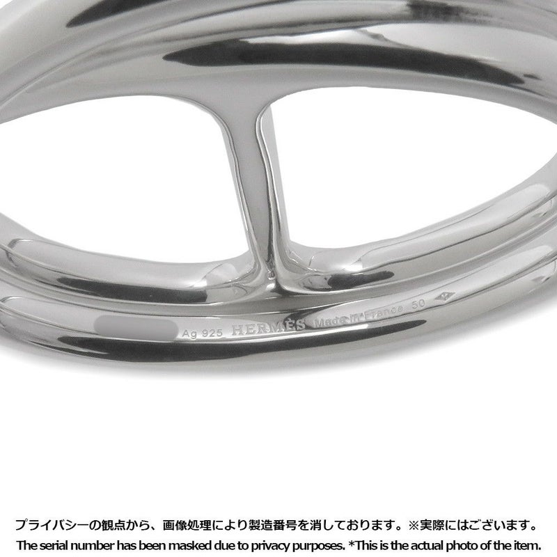 エルメス リング シェーヌダンクル パンク ダブルリング SV925シルバー リングサイズ50 HERMES 指輪 ダブル フィンガー