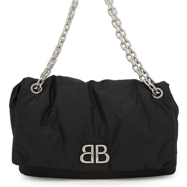 バレンシアガ チェーンショルダーバッグ モナコ ミディアム ナイロン 765945 BALENCIAGA バッグ 黒