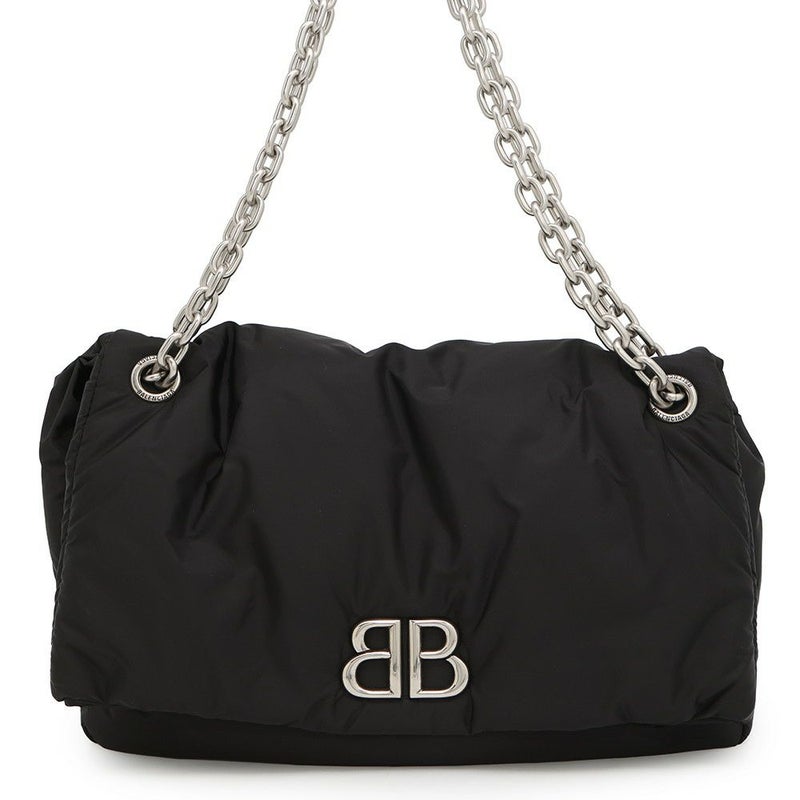 バレンシアガ チェーンショルダーバッグ モナコ ミディアム ナイロン 765945 BALENCIAGA バッグ 黒
