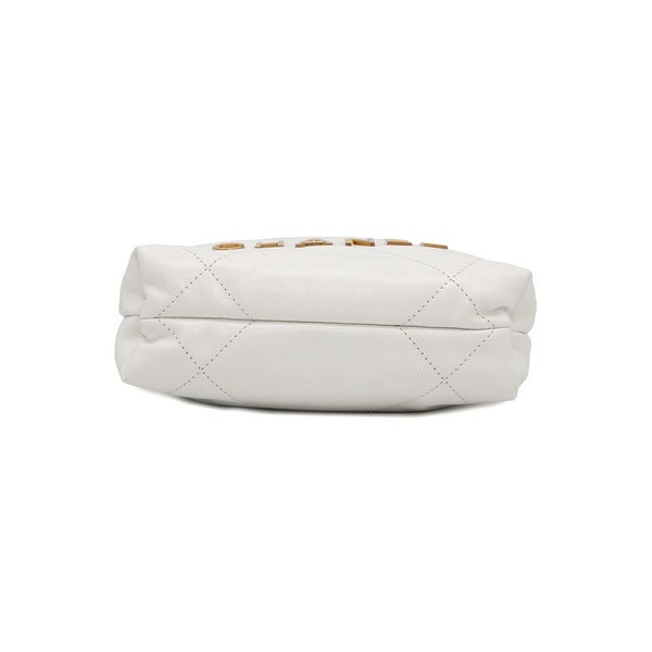 シャネル ハンドバッグ CHANEL 22 ミニ ココマーク シャイニーカーフレザー AS3980 CHANEL 2wayショルダーバッグ 白