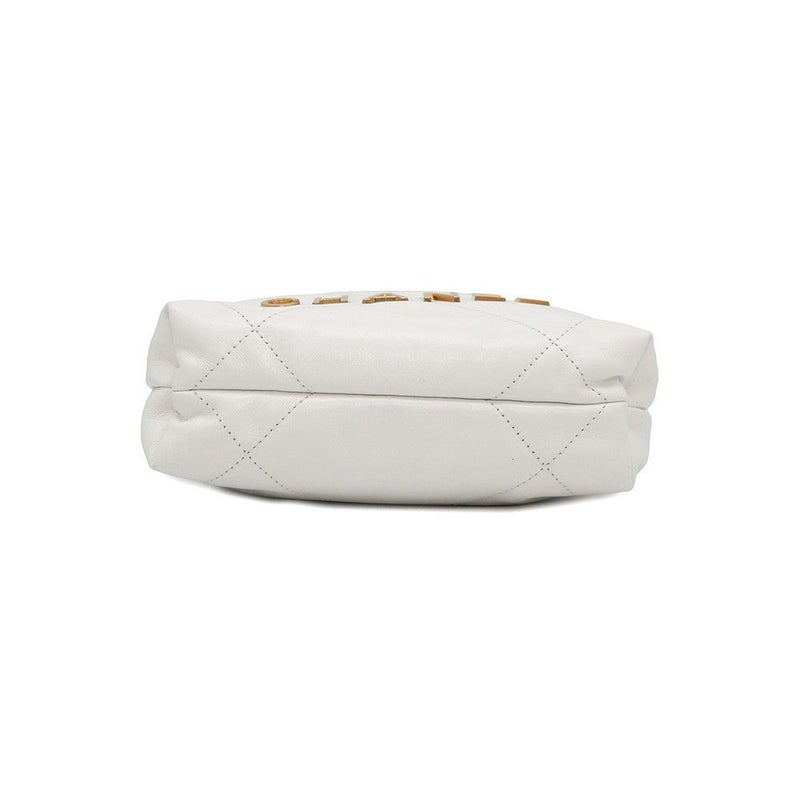 シャネル ハンドバッグ CHANEL 22 ミニ ココマーク シャイニーカーフレザー AS3980 CHANEL 2wayショルダーバッグ 白