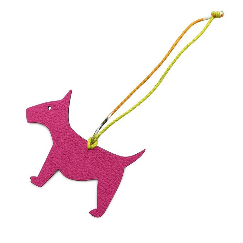 エルメス チャーム プティアッシュ テリア マグノリア/ブラウン シェブルミゾル/トゴ HERMES シェーブル