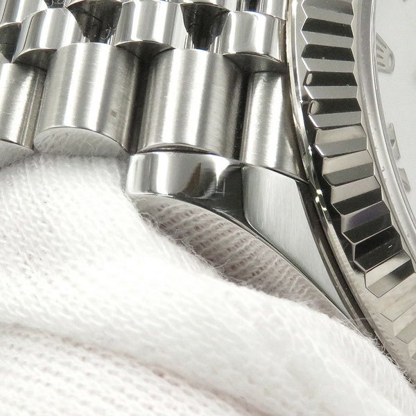 ロレックス デイトジャスト41 SS/K18WG 126334 ROLEX 腕時計 白文字盤 ローマン