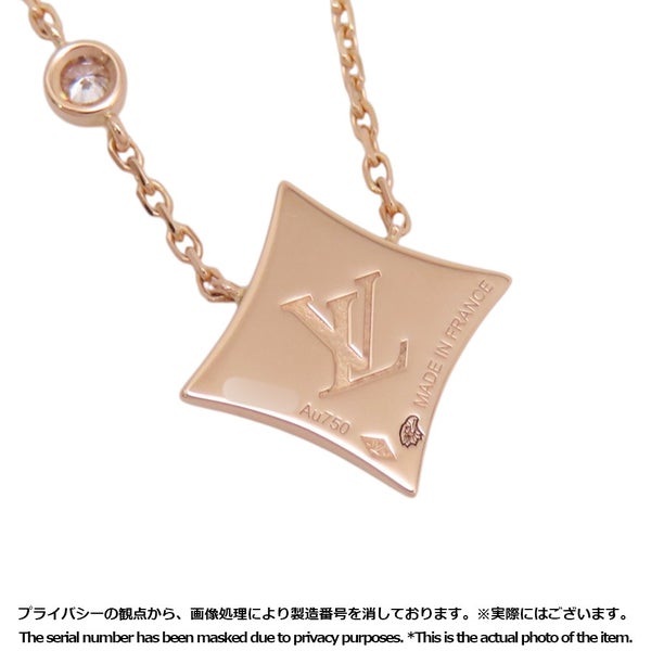 ルイヴィトン ネックレス スター ブロッサム BB ペンダント ピンクマザーオブパール/ダイヤ 1P 約0.04ct K18PG Q03083