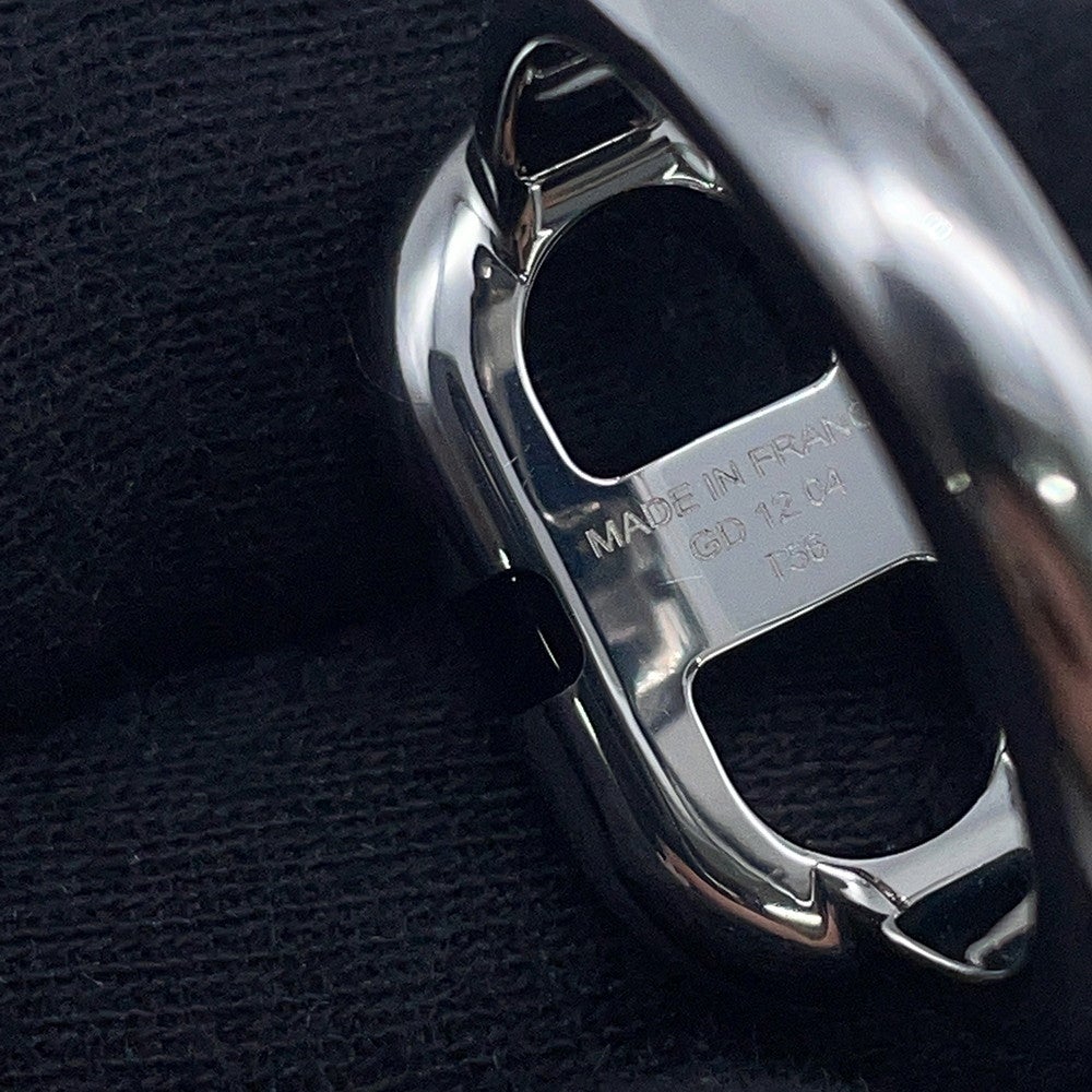 エルメス リング マイヨン ブラック/シルバー金具 サイズ56 HERMES