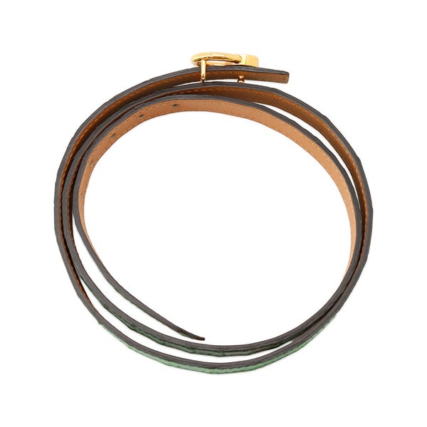 エルメス ベルト セリエ カクタス/ゴールド/ゴールド金具 ポロサス/レザー X刻印 サイズ80 HERMES レディース